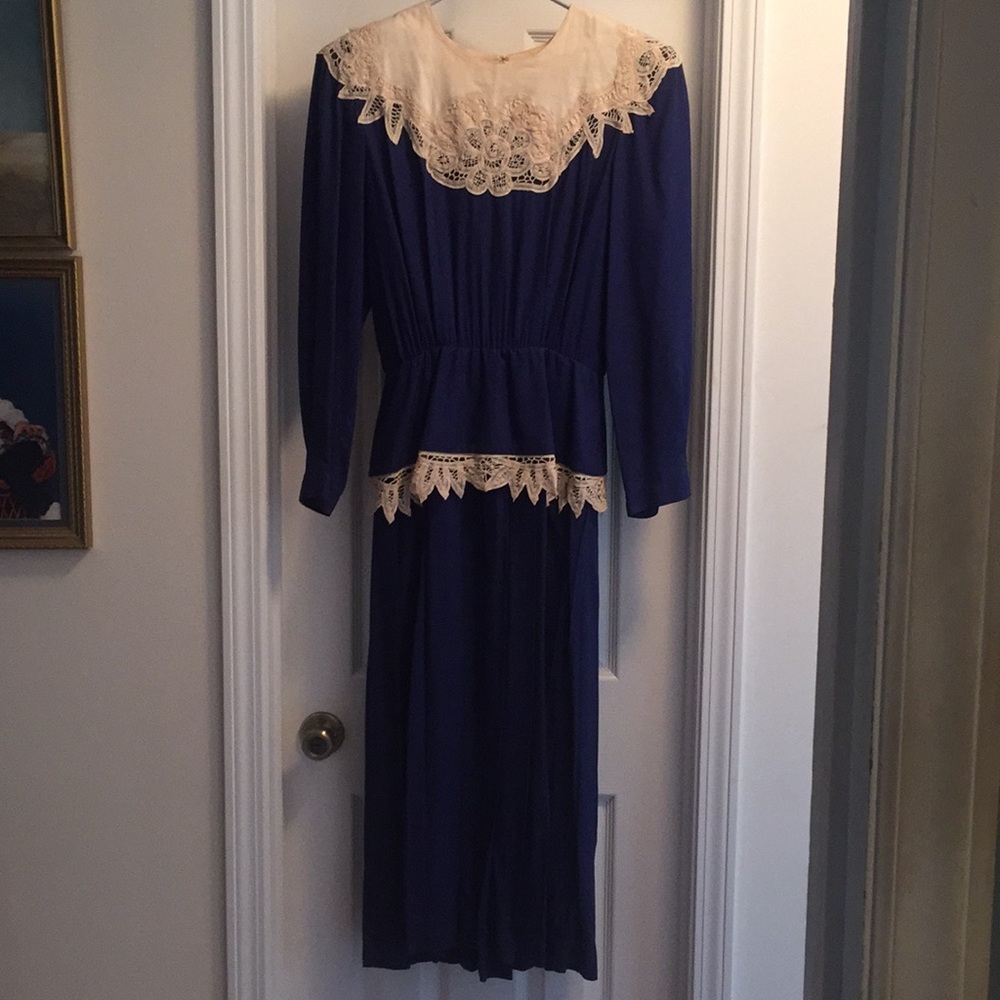 Vintage Kathie Lee Dress with antique lace